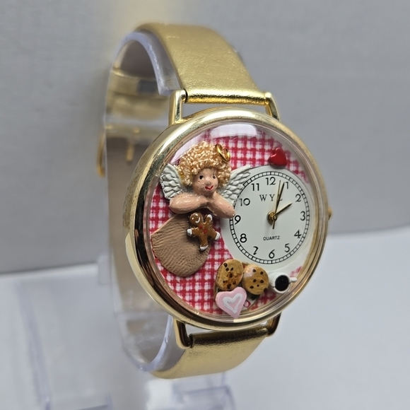 Womens WYL Whimsical Gifts Picnic Cookies Angel Watch Handmade New Battery - Picture 3 of 11